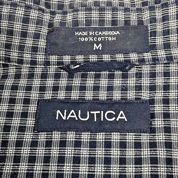 Nautica Dress Shirt Black Button Collar - Picture 4 of 4